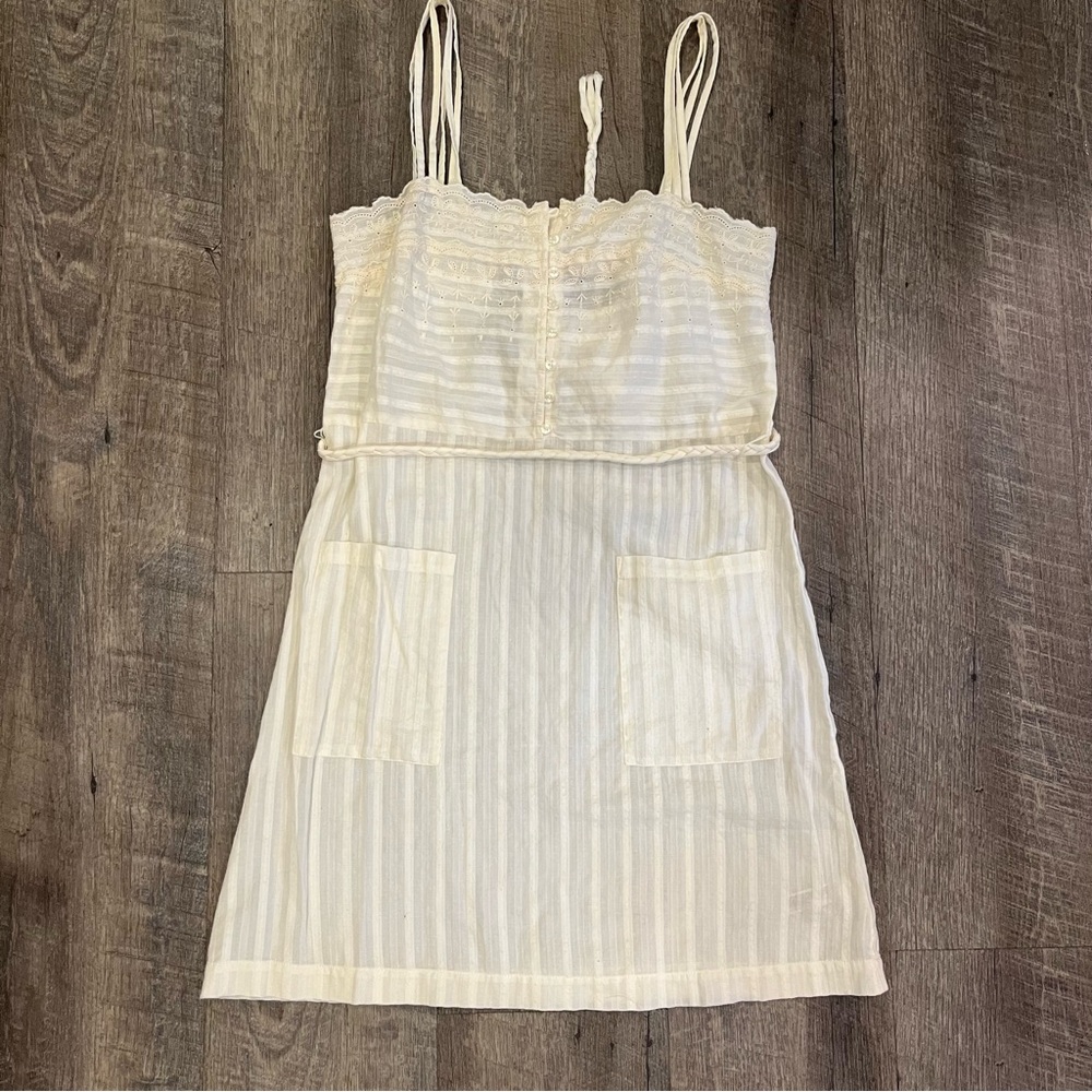 NWT feather and bone for anthro white eyelet dress